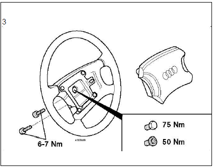 Dépose et repose du volant airbags diagnostic audi a3 1.6l diagnostic Dépose et repose du volant airbags 4