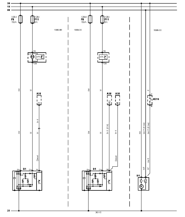 schéma et câblage circuit démarrage système charge audi a3 1.6 l schéma et câblage circuit démarrage système charge 1